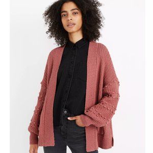 Madewell Bobble Cardigan Sweater, Vintage Quartz, Size XS